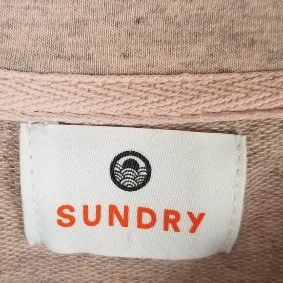 Sundry Anthropologie Pink Long Sleeve Star Print Relaxed Fit Pullover Top - Picture 6 of 9